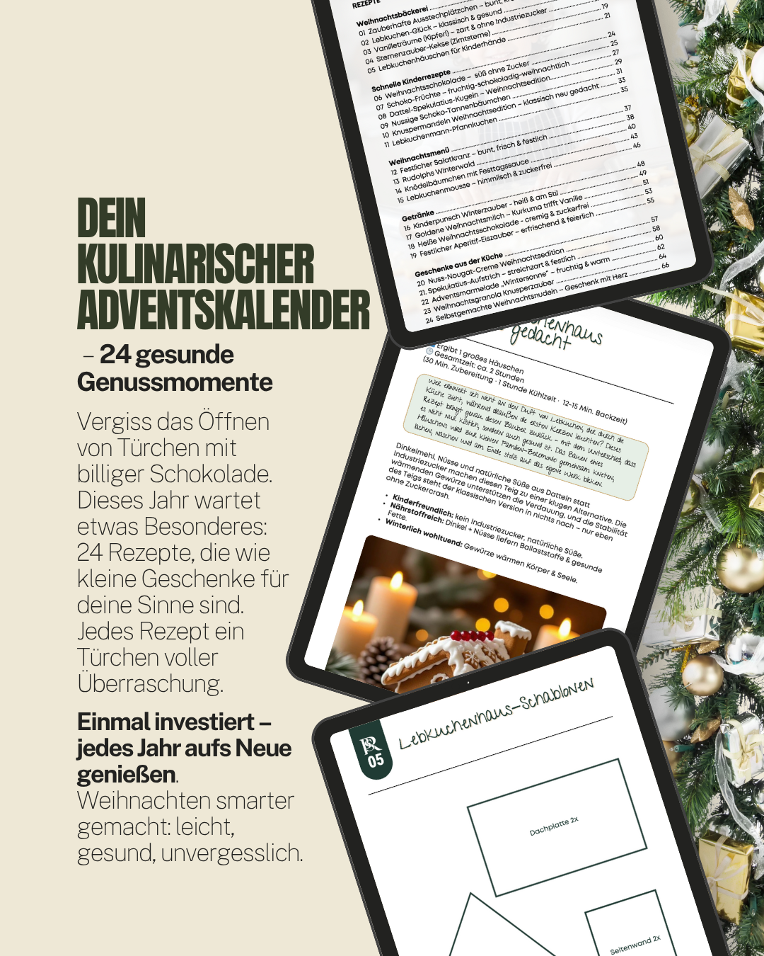 Zauberhafte Weihnachtsküche für Kinder - 24 gesunde Rezepte